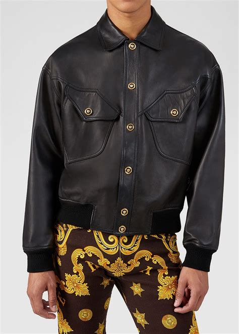 versace leather jacket replica